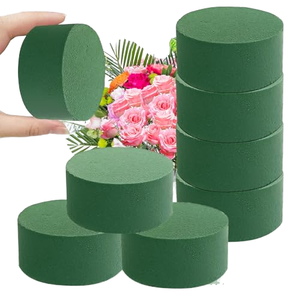 Base en mousse florale en résine phénolique en vrac, 25 cm, <span class=keywords><strong>verte</strong></span>, pour arrangements floraux DIY, mariage, nouvel an, décoration intérieure, réutilisable, aspect réaliste - Product Image 1