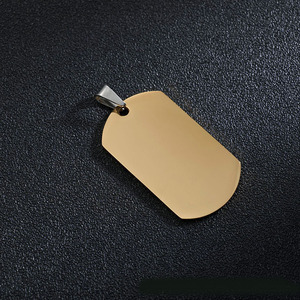 Liontin gaya Tentara baja tahan karat 49*28mm untuk gantungan kunci kalung pembuatan perhiasan liontin <span class=keywords><strong>Tag</strong></span> anjing berukir kosong - Product Image 2