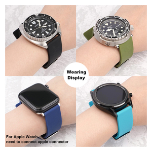 Bracelets de <span class=keywords><strong>montre</strong></span> en silicone souple d'usine 18mm 20mm 22mm 24mm pour femme, bracelets de remplacement à dégagement rapide en caoutchouc pour montres connectées - Product Image 6