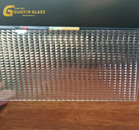 Panneaux de verre cannelé décoratifs à motifs fusionnés Guoxin, verre trempé pour chambre, salle de bain, salon et usage hôtelier – En promotion