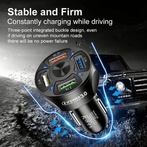 ที่ชาร์จในรถยนต์แบบ USB 4 พอร์ต QC3.0 ขายดีที่สุด อะแดปเตอร์ชาร์จ 4USB 7A ชาร์จเร็ว - Product Image 6