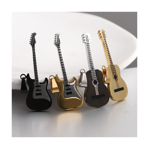 الهيب هوب قلادة الموسيقى قلادة المجوهرات العصرية هدية شخصية اختيار الغيتار الموسيقى قلادة قلادة - Product Image 1