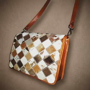 Bolso bandolera de piel de vaca de primera calidad, con parches de cuero, estilo western, hecho a mano, al mejor precio. - Product Image 2