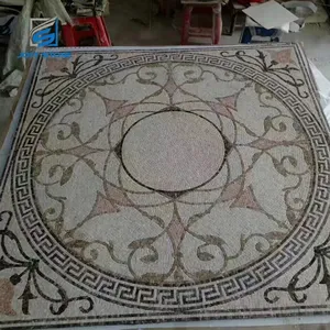 Custom Handmade Stone Art Medallion Square Mosaic