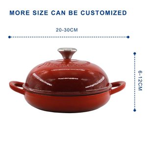 Marmite à pain <span class=keywords><strong>en</strong></span> <span class=keywords><strong>fonte</strong></span> émaillée avec couvercle, design moderne, compatible four, ustensile de cuisson durable pour cuisinière à gaz et à induction, type <span class=keywords><strong>cocotte</strong></span> hollandaise - Product Image 2