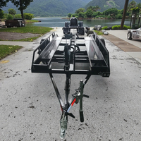 Kayak Remorque Transport Chariot Roue En Aluminium Bateau Remorque 5m Double Axel 3500kg Bateau Remorque