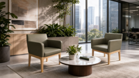 Fauteuil individuel de luxe léger pour salon d'affaires, ensemble de sièges robustes pour invités de bureau, idéal pour l'aménagement intérieur de bureaux modernes