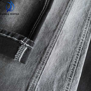 2488 Phổ Biến Bán Hot TR <span class=keywords><strong>Stretch</strong></span> Chất Lượng Tốt <span class=keywords><strong>Twill</strong></span> Dệt Màu Đen Bông Polyester Denim Vải Cho Jeans Và Quần - Product Image 1