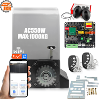 Motor para Puerta Corredera Exterior Tuya Smart Life con Control WiFi, 550w, 1000kg, 2200lb, con Límite de Resorte, Abrepuertas Automático Eléctrico