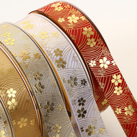 Ruban de fleurs en feuille d'or japonais JOYWOOD, ruban luxueux irisé, polyester durable, bricolage, nœud, accessoires pour cheveux LOLITA, artisanat de mariage