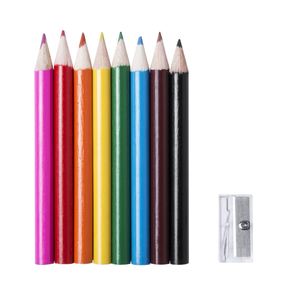 Trousse à crayons pratique en polyester RPET 420D écologique, imprimée sérigraphiée, avec fermeture éclair et mousqueton, 8 compartiments en bois, vente en gros - Product Image 4