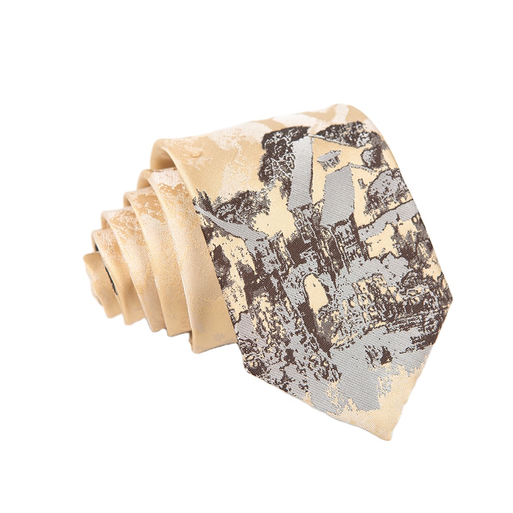 YiLi индивидуальный деловой жаккардовый тканый мужской галстук ручной работы