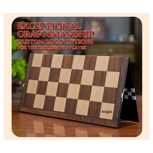 <span class=keywords><strong>Jeu</strong></span> d'échecs Double Queens 48 cm, Roi Staunton 9,5 cm, Plateau Pliable en Plastique Durable, Idéal pour Tournois Professionnels et Famille, Cadeau (3,75 po) - Product Image 4