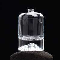 Nouveau diffuseur d'arômes pour la maison, style pendentif, bouteille en verre cristallin transparent dégradé bleu Keanu, forme irrégulière