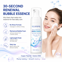 Masque Essence Moussant 30 Secondes GHK-Cu PDRN NAD+ Hydratant, Lissant et Raffermissant Anti-Rides Barrière d'Humidité