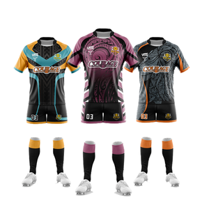 Maillot de Rugby de <span class=keywords><strong>tatouage</strong></span> <span class=keywords><strong>personnalisé</strong></span> pur sur le fichier maillot de Rugby Club de Sublimation Pacific Rugby League Wear Teamwear - Product Image 1