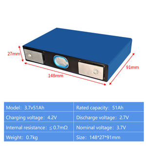 Cellules de batterie lithium-ion rechargeables pour voiture CATL Ncm 3,7 V 51 Ah, batterie Nmc 50 Ah, cellule prismatique 3,66 V - Product Image 3