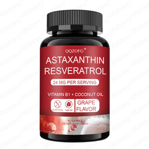 OEM/ODM Gommes végétaliennes sans sucre d'astaxanthine et de resvératrol Suppléments d'extrait de plantes pour une peau saine et le vieillissement - Product Image 1