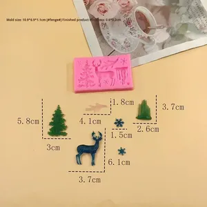Alas <span class=keywords><strong>de</strong></span> Ángel árbol <span class=keywords><strong>de</strong></span> Navidad alce <span class=keywords><strong>copo</strong></span> <span class=keywords><strong>de</strong></span> <span class=keywords><strong>nieve</strong></span> carámbano líquido silicona desechable 5 piezas <span class=keywords><strong>Fondant</strong></span> pastel Chocolate hornear decoración <span class=keywords><strong>molde</strong></span> - Product Image 3
