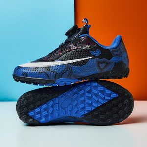 Chaussures de football pour enfants, garçons, filles, jeunes, crampons TF pour terrain synthétique, boucle rotative, maille respirante, semelle intermédiaire en caoutchouc, chaussures de football toutes saisons - Product Image 4