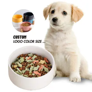 GeerDuo Korrosions schutz Sanitär Einfache Reinigung Günstige Langlebige Keramik Runde Keramik Pet Bowl Hundefutter Feeder