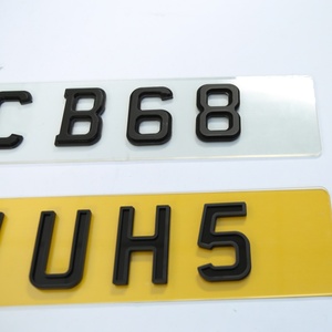 Auto-adhésif 4D Acrylique Lettre Fantôme Plaque D'immatriculation De Voiture 3D Gel Lettre 3mm UK Gel Résine Numéro pour Plaque Acrylique - Product Image 2