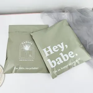 Commercio all'ingrosso biodegradabile eco friendly polymailer poly borse mailer stampati personalizzati di plastica buste di spedizione borse