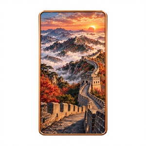 Barra di Rame Grande Muraglia Cinese 1 oz, Rame Puro Rettangolare, Souvenir Antico Cinese, Stampa UV a Colori, Personalizzato OEM, Ingrosso - Product Image 1