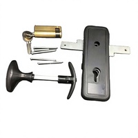 ANLI Serrure de porte de garage à enroulement de haute qualité avec finition en alliage de zinc et acier, clé en laiton