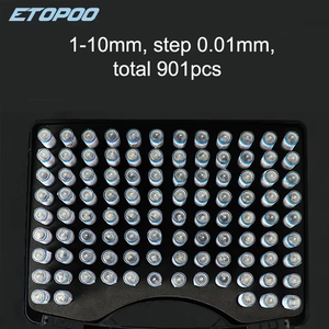 रेंज 1-10 मिमी चरण 0.01 मिमी 901 pcs/सेट सटीक स्टील पिन गेज को कार्पेंट्री निरीक्षण उपकरण के लिए चिकनी प्लग गेज सेट करें - Product Image 5