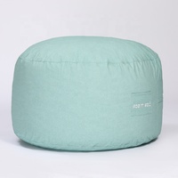 FOAM SAC Fauteuil pouf d'intérieur bleu turquoise en tissu de laine personnalisé