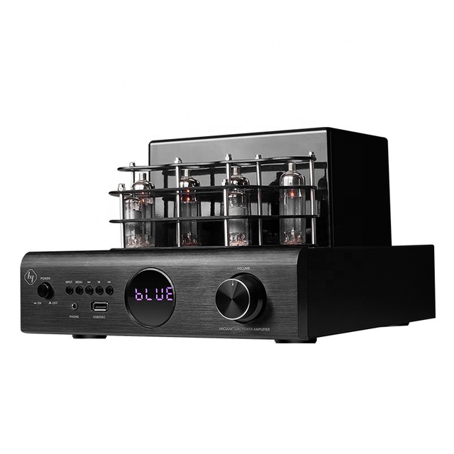 Hyper Sound AV-2080R BT5.0 Hybrid 6 Tubes Professional Class D 200W RMS Audio Power Amplifier Active Subwoofer Output for Home