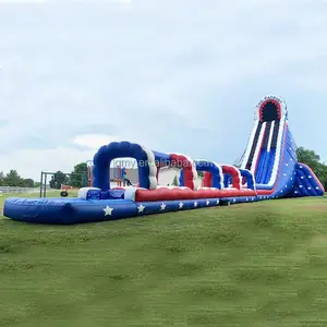 De Patriot Ster Zwembad Waterglijbaan Commerciële Water Slide Volwassen Giants Opblaasbare Met Slip En Slides