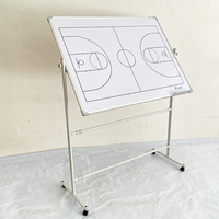 Tableau Tactique de Basketball Professionnel Mobile Grand Format Double Face Magnétique pour Entraînement d'Équipe