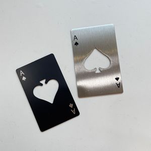 Black Silver Stainless Steel Flat Playing Card Credit Card Shaped Eco-Friendly Dishwasher <b>Safe</b> Bottle Opener Kitchen <b>Tool</b> for - Product Image 3