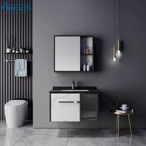 Chaozhou fabbrica di alta qualità Design moderno a parete lavabo in ceramica in legno massello <span class=keywords><strong>mobile</strong></span> da <span class=keywords><strong>bagno</strong></span> con specchio - Product Image 3