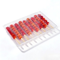 Envase Transparente Personalizable de PET con 9 Compartimentos para Frutas Confitadas Grandes - Empaque Desechable Resistente al por Mayor