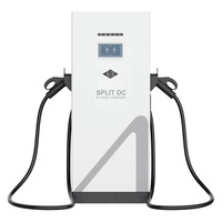 Chargeur rapide DC pour véhicules électriques professionnel à refroidissement liquide, à pistolet unique, avec câble de 5 m, puissance de sortie configurable et écran en option, indice de protection IP54