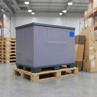 Bacs à couvercle ondulé empilables avec boîte à palettes pliable pour le transport de stockage de conteneurs en plastique