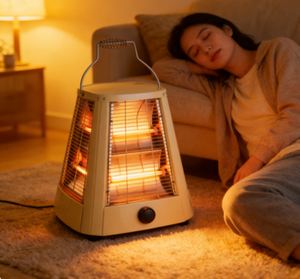 <span class=keywords><strong>Radiateur</strong></span> électrique à quartz 4 faces 2000W, portable, avec interrupteur de sécurité et poignée, idéal pour appartement et chambre en Europe - Product Image 2