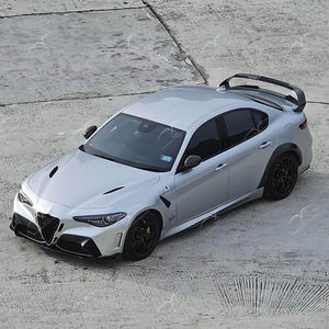 Adecuado para <span class=keywords><strong>Alfa</strong></span> Romeo <span class=keywords><strong>Giulia</strong></span> Kit de cuerpo ancho capó de fibra de carbono parachoques ancho alerón trasero escape accesorios decorativos <span class=keywords><strong>GTAM</strong></span> - Product Image 3