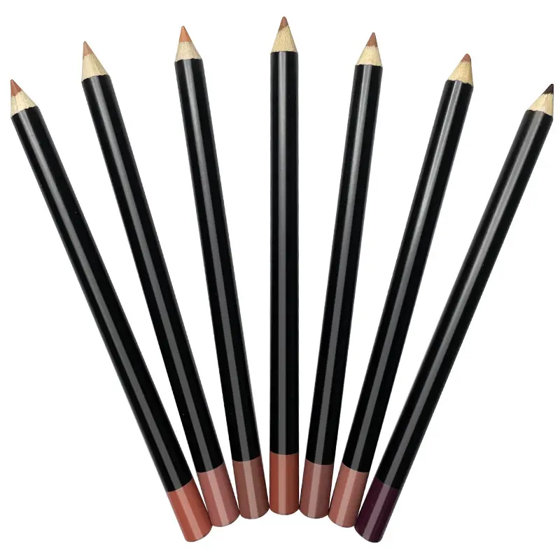 OEM Cosmetic Creamy Vegan Lip Liner Private Label Lipstick Custom Makeup Lip Liner Brown Lipliner Pencil Vendors