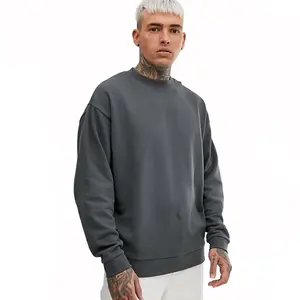 Guangzhou Factory Custom alta qualità Mens Streetwear Pullover felpa grigia felpa con cappuccio - Product Image 1