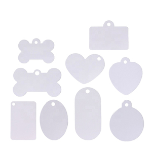 Personalizada de alta calidad de sublimación en blanco mascota de aluminio Id nombre Collar cadena etiqueta para gato perro doble cara Etiqueta de perro - Product Image 5