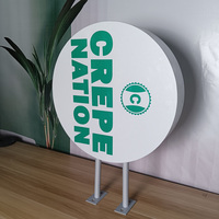 Panneau publicitaire lumineux ovale en acier inoxydable personnalisé SP SIGN, boîte à lumière carrée/circulaire, éclairage LED pour salon de beauté, salon de manucure