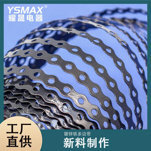 Cinta Perforada de Hierro Galvanizado Liushi, 12.17 mm de Ancho, Color Plateado, para Empaquetado de Herrajes, Número de Pieza 0088 - Product Image 3