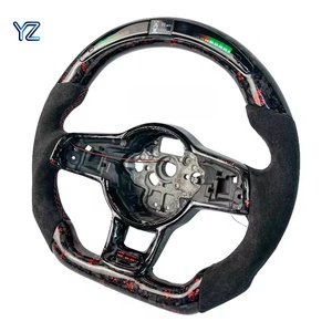 Volant en fibre de carbone YZ avec compteur de vitesse LED pour Volkswagen MK7 MK6 MK5 Golf R GTI GTS GTD GTE Polo GTI Golf 7 Golf 6 - Product Image 4