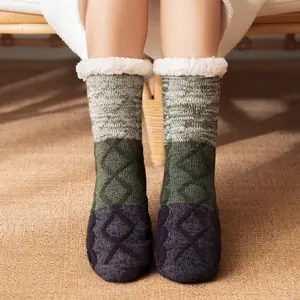 Women Fuzzy Fluffy Cozy Slipper Socks Warm Soft Winter Plush Homes indoor Sleep bedroom floor socks