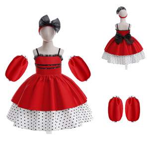 2025 nuevo vestido de princesa hinchada de gasa para niñas vestido de <span class=keywords><strong>primer</strong></span> <span class=keywords><strong>año</strong></span> para bebé vestido de actuación de Halloween - Product Image 3