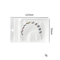 Série d'orthodontie dentaire de haute qualité : Brackets colorés tendance et gouttières orthodontiques métalliques temporaires
